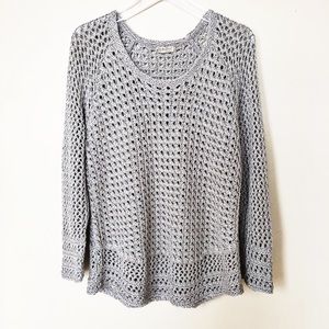 Lucky Brand Marissa Silver Metallic Chunky Sweater